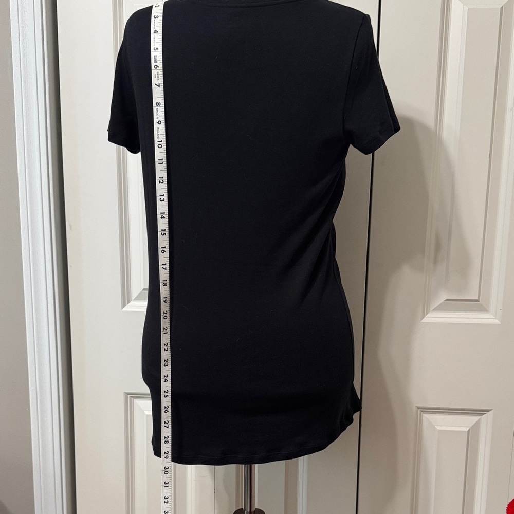 GAP Black V-Neck Women's Short Sleeved Top - Large Tall - Picture 4 of 8